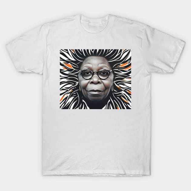 Whoopi potrait T-Shirt by sheelashop